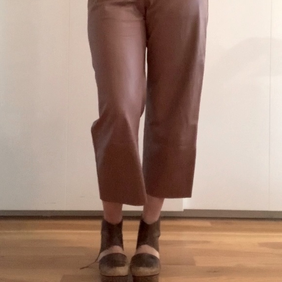 Helmut Lang Wide-Leg Leather Pants - Picture 4 of 7